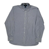 Tommy Hilfiger Striped Shirt - Large Blue Cotton