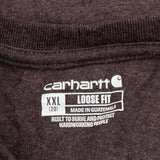 Carhartt Long Sleeve T-Shirt - 2XL Brown Cotton