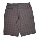 Dickies Checked Chino Shorts - 36W 12L Gray Cotton Blend