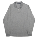 NAUTICA Mens Grey Short Sleeve Plain M Cotton Logo Polo Shirt Classic Fit