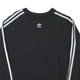ADIDAS Womens Black & White Pullover Sweatshirt M Crew Neck Sports Casual