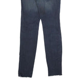 TRUE RELIGION Womens Slim Blue Denim Raw Hem Jeans W27 L32 Stylish Detail