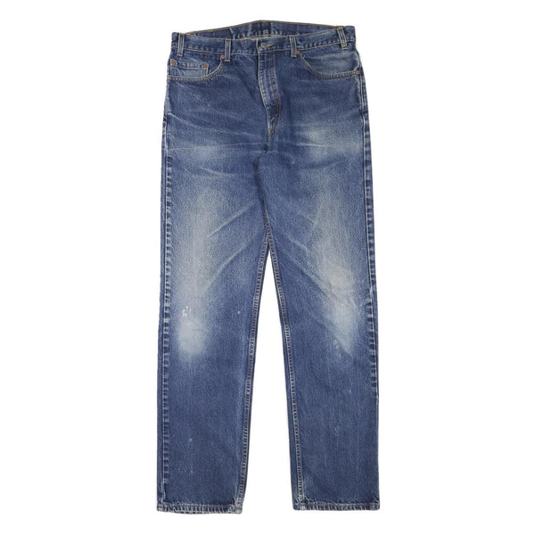 LEVI'S 505 Mens Jeans Blue Regular Straight Denim Medium W36 L35 Classic Zip