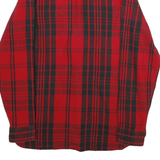 GAP Mens Red & Black Check Flannel Shirt L Long Sleeve Button Casual