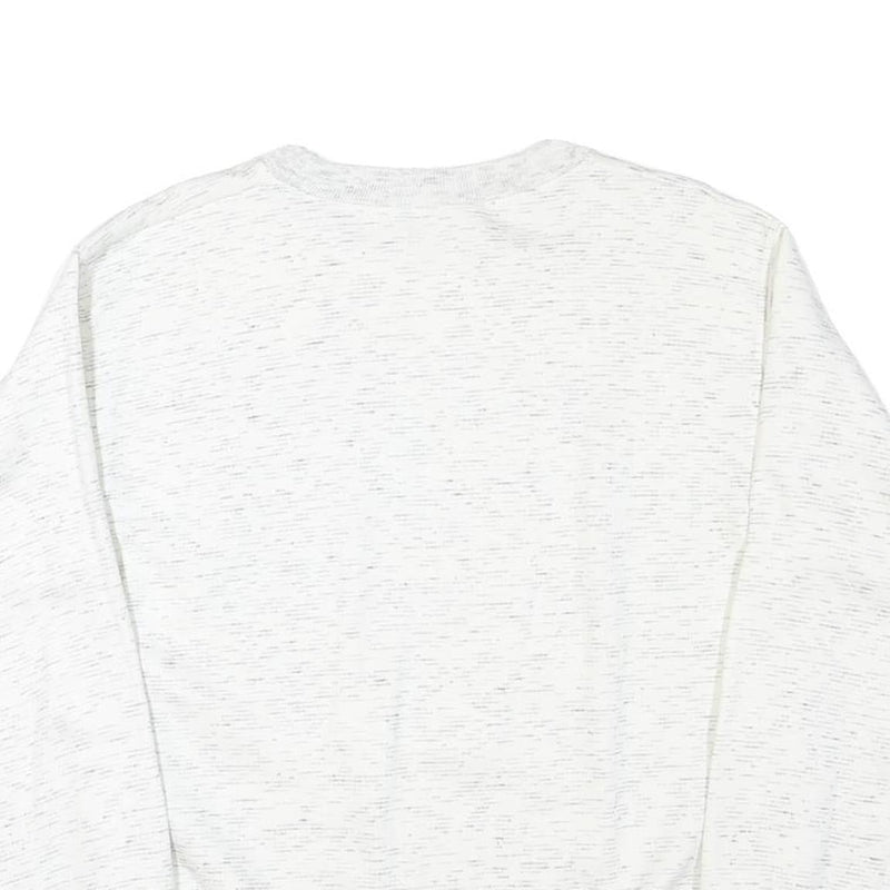 Mens White Costa Brava Cotton Blend Sweatshirt S Crew Neck Casual Style