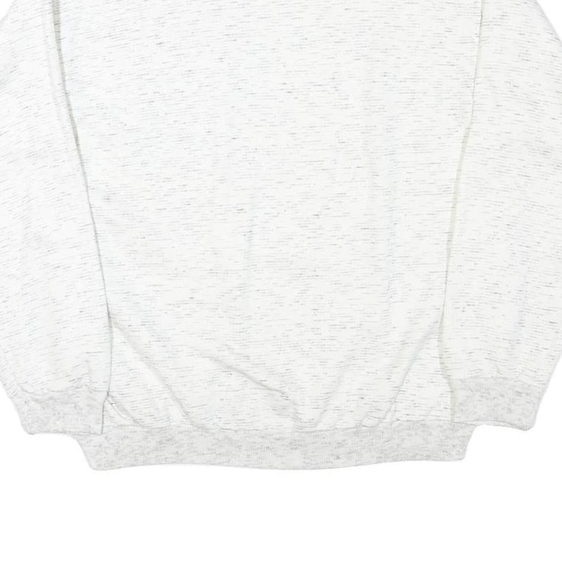 Mens White Costa Brava Cotton Blend Sweatshirt S Crew Neck Casual Style