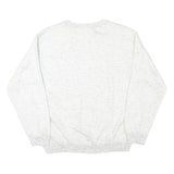 Mens White Costa Brava Cotton Blend Sweatshirt S Crew Neck Casual Style