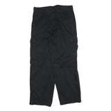 DICKIES Mens Cotton Blend Black Loose Straight Trousers W32 L30 Casual Workwear