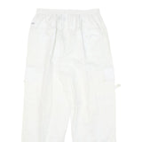 BY MITZY Mens Cotton Blend White Relaxed Drawstring Cargo Trousers W29 L30