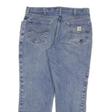 CARHARTT Womens Regular Blue Denim Light Jeans W36 L29 Classic Zip Cotton Blend