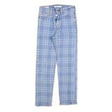 LEVI'S Womens Regular Blue Tapered Denim Light W23 L26 Checked Print Jeans