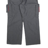 WORK FASHION Mens Grey Cotton Blend Regular Fit Cargo Trousers W36 L27 Utility