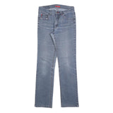ANGELS Womens Light Blue Regular Fit Straight Leg Denim Jeans W28 L30 Zip
