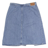 LEVI'S Womens Blue Denim Mini Cotton Skirt M Button Closure Casual Authentic