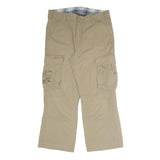 BRUNOTTO Mens Cotton Blend Beige Relaxed Cargo Trousers W36 L29 Utility Casual