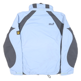 JACK WOLFSKIN Womens Blue & Grey Outdoor Jacket M Polyester Blend Woven