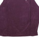 CALVIN KLEIN Womens Purple Pullover Plain 1/4 Zip Polyester Blend Jumper L