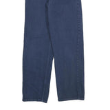 LEVI'S Womens Cotton Blend Blue Regular Straight Trousers W24 L28 Classic Zip