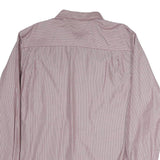 TOMMY HILFIGER Mens Red & White Stripe Button-Down Shirt XL Classic Cotton