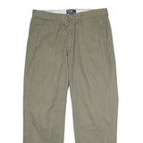POLO RALPH LAUREN Mens Cotton Beige Classic Straight Trousers W34 L32 Casual