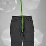 Dickies Double Knee Carpenter Trousers - 34W 32L Grey Cotton