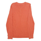 TOMMY HILFIGER Mens Orange Plain Cotton Pullover Crew Neck Basic Knit XS Casual