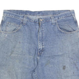 WRANGLER Mens Shorts Blue Denim Casual XL W38 Cotton Blend Workwear