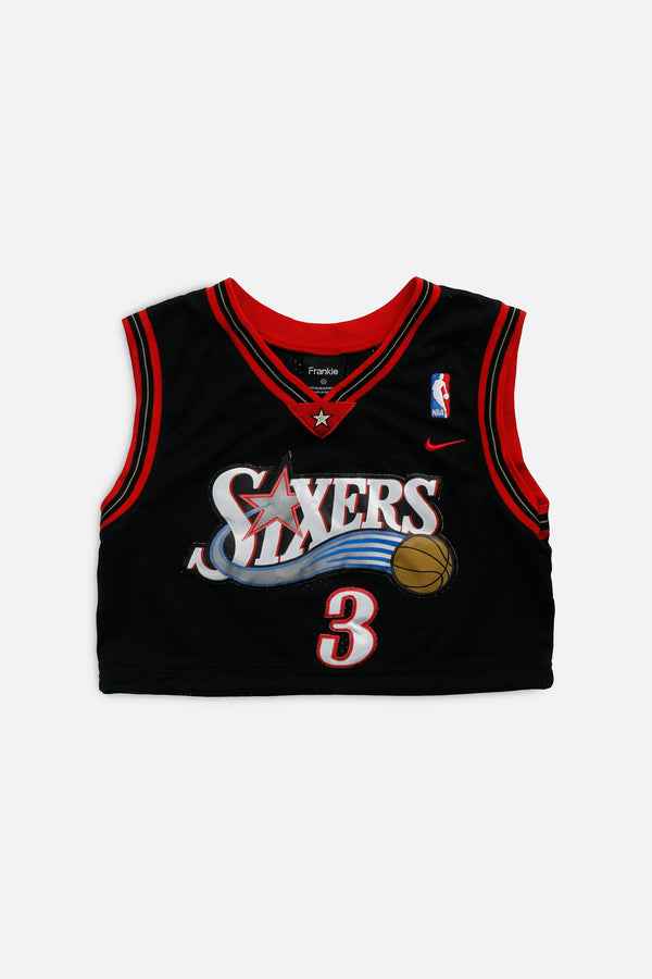 Rework Philadelphia 76ers NBA Crop Jersey - XS