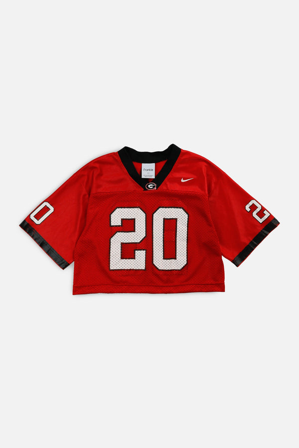 Rework Crop Georgia Bulldogs Football Jersey - S