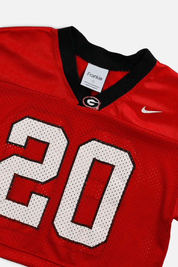 Rework Crop Georgia Bulldogs Football Jersey - S