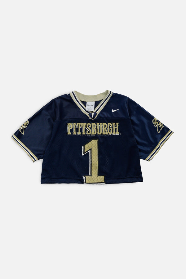 Rework Crop Pittsburgh Panthers Football Jersey - S