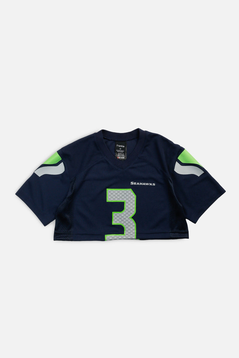 Rework Crop Seattle Seahawks NFL Jersey - XS