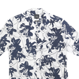 ARMANI EXCHANGE Mens White & Navy Floral Print Shirt XS Cotton Blend Summer