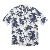 ARMANI EXCHANGE Mens White & Navy Floral Print Shirt XS Cotton Blend Summer