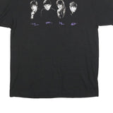 HANES Mens Black The Beatles Graphic T-Shirt XL Short Sleeve Crew Neck Classic