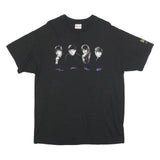 HANES Mens Black The Beatles Graphic T-Shirt XL Short Sleeve Crew Neck Classic