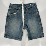 Unbranded Cargo Carpenter Shorts - 32W 10L Blue Denim