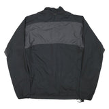 NIKE Mens Black & Grey Lightweight Zip Jacket L Polyester Blend Plain