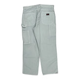 Dickies Cargo Carpenter Trousers - 38W 30L White Polyester Blend
