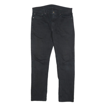 LEVI'S 511 Slim Mens Jeans Black Slim Skinny Denim Raw W34 L30 Zip Cotton Blend