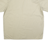 CARHARTT Mens Beige Work Shirt Relaxed Fit 2XL Cotton Short Sleeve Button Front