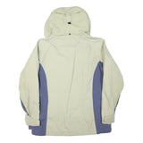 COLUMBIA Womens Beige & Blue Waterproof Zip Jacket M Polyester Blend Outdoor
