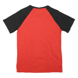 PUMA Boys Red & Black Graphic T-Shirt XL Short Sleeve Crew Neck Cotton Blend