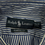 Ralph Lauren Striped Shirt - Large Blue Cotton