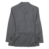 CAROLINA HERRERA Mens Grey Wool Classic Jacket S Woven Tailored Button Closure