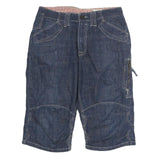 SPF Mens Shorts Blue Cargo Denim L W34 Casual Summerwear