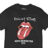 THE ROLLING STONES Mens Black L Graphic T-Shirt Short Sleeve Crew Neck North