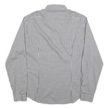CALVIN KLEIN Mens Black & White Check Shirt L Cotton Blend Long Sleeve Button