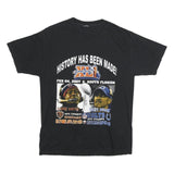 Mens Black Graphic T-Shirt L Short Sleeve Crew Neck History Has Been Made