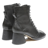 CHARLES & KEITH Womens Lace-Up Ankle Boots Black Leather UK 3 Stylish